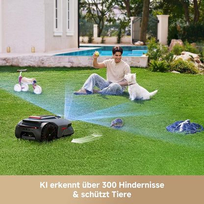 MOVA LiDAX Ultra 800 Mähroboter ohne Begrenzungskabel, 3D-LiDAR & KI Vision
