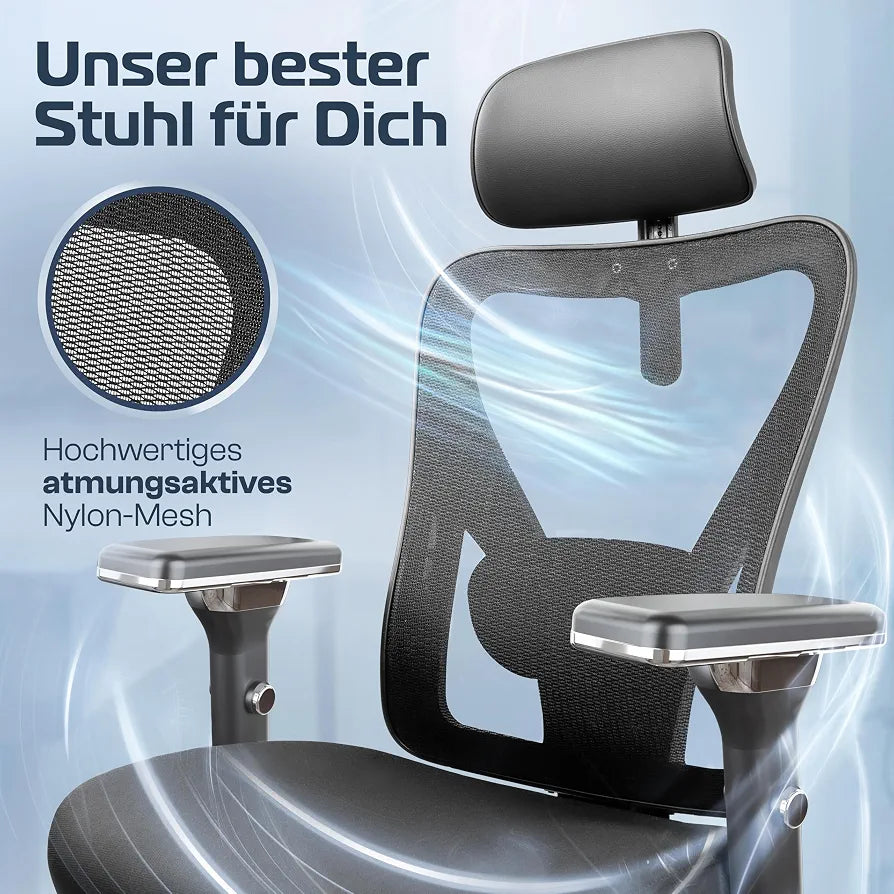 CLOUVOU CleverSeat Bürostuhl Ergonomisch [TESTSIEGER]