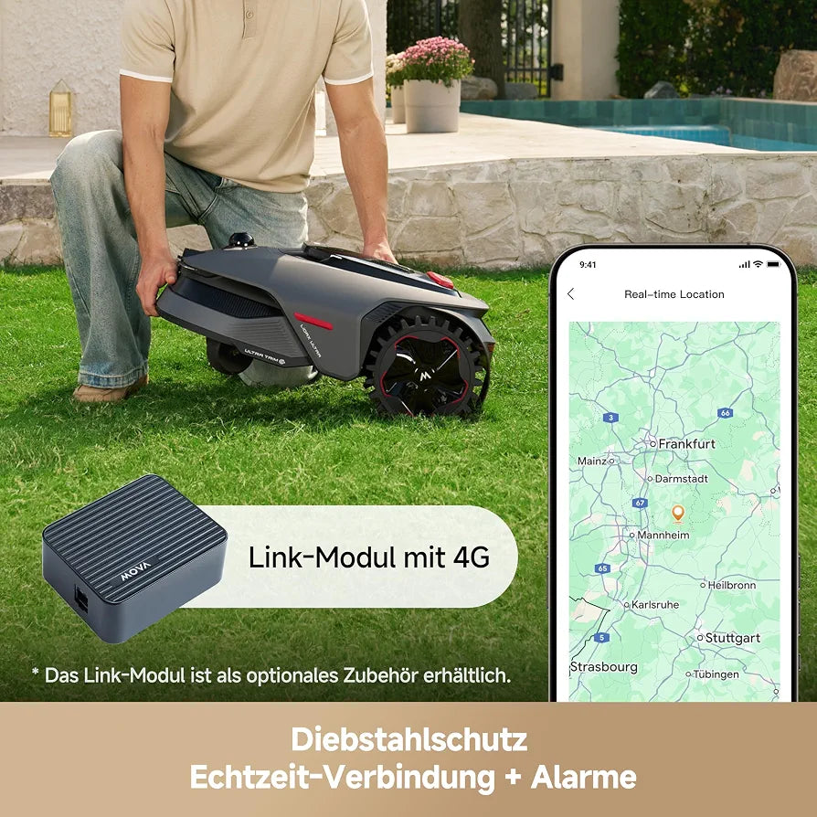 MOVA LiDAX Ultra 800 Mähroboter ohne Begrenzungskabel, 3D-LiDAR & KI Vision
