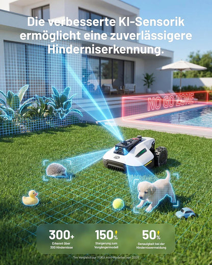 MAMMOTION YUKA mini 2 800 LiDAR Mähroboter ohne Begrenzungskabel