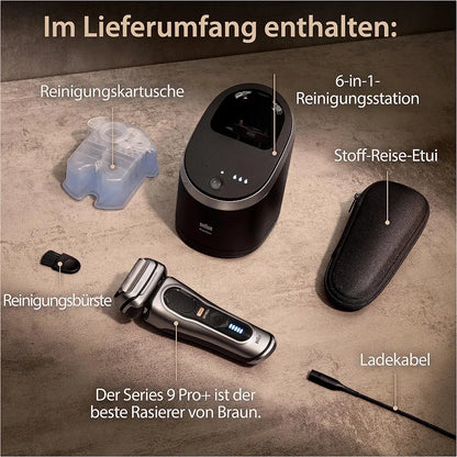 Braun Rasierer Herren Elektrisch Series 9 Pro+, 9567cc, Silber